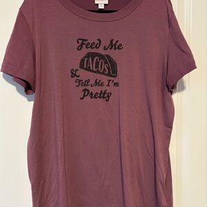 Lularoe Classic Tee Feed Me Tacos and Tell Me I’m Pretty
